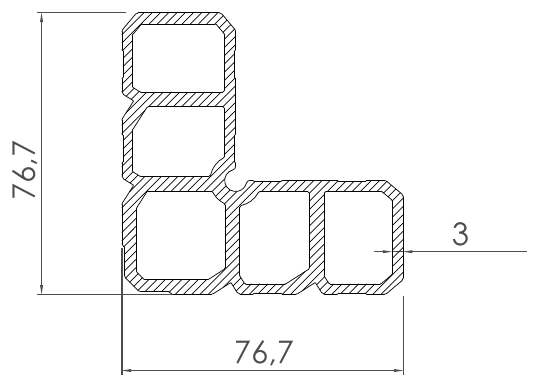 Bahçe Çitleri, GF-2972 kesit çizimi