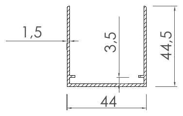 Bahçe Çitleri, GF-3726 kesit çizimi