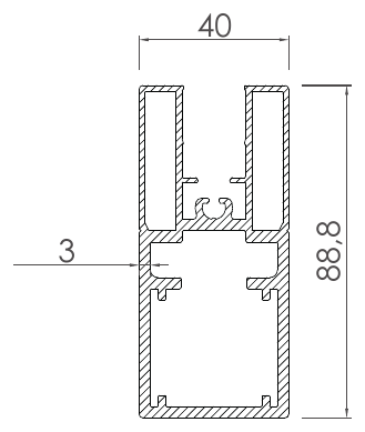 Bahçe Çitleri, GF-8153 kesit çizimi
