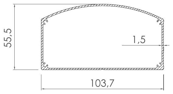 Aydınlatma Profilleri, LI-2206 kesit çizimi