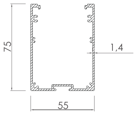 Aydınlatma Profilleri, LI-2209 kesit çizimi