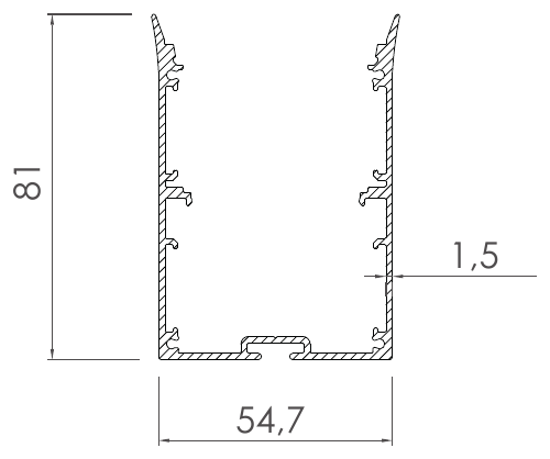 Aydınlatma Profilleri, LI-2214 kesit çizimi