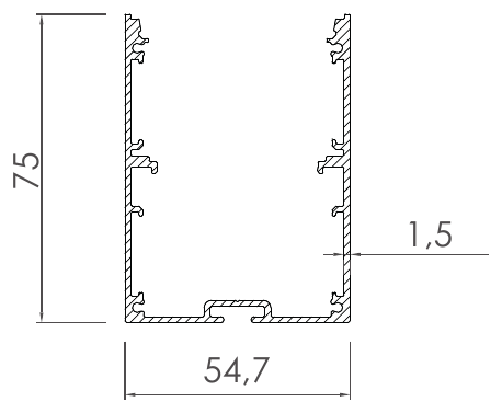Aydınlatma Profilleri, LI-2215 kesit çizimi