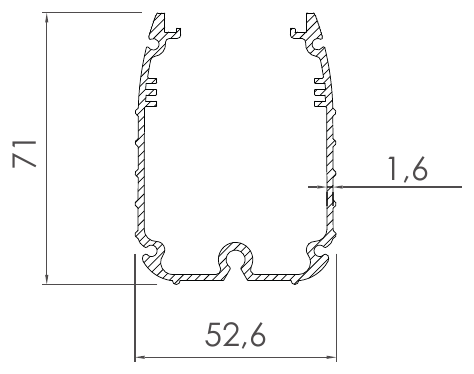 Aydınlatma Profilleri, LI-2445 kesit çizimi