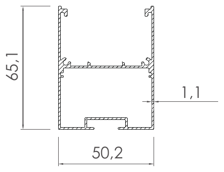 Aydınlatma Profilleri, LI-2608 kesit çizimi