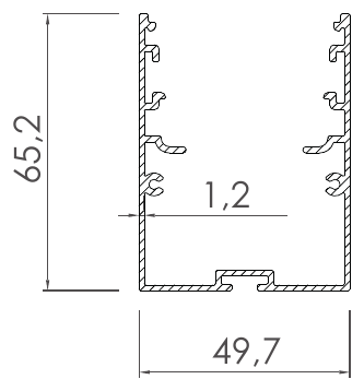 Aydınlatma Profilleri, LI-2613 kesit çizimi