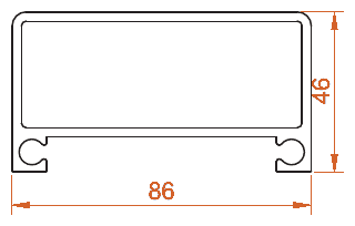 Alüminyum Korkuluk Profilleri, 14205 kesit çizimi