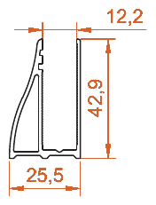 Alüminyum Korkuluk Profilleri, 14273 kesit çizimi
