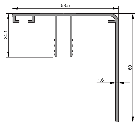Veranda Profilleri, WG-4088 kesit çizimi