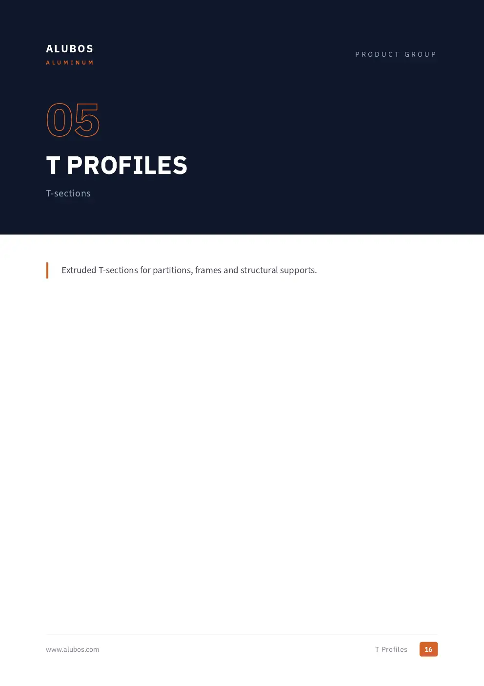 Katalog sayfası 16, T Profilleri