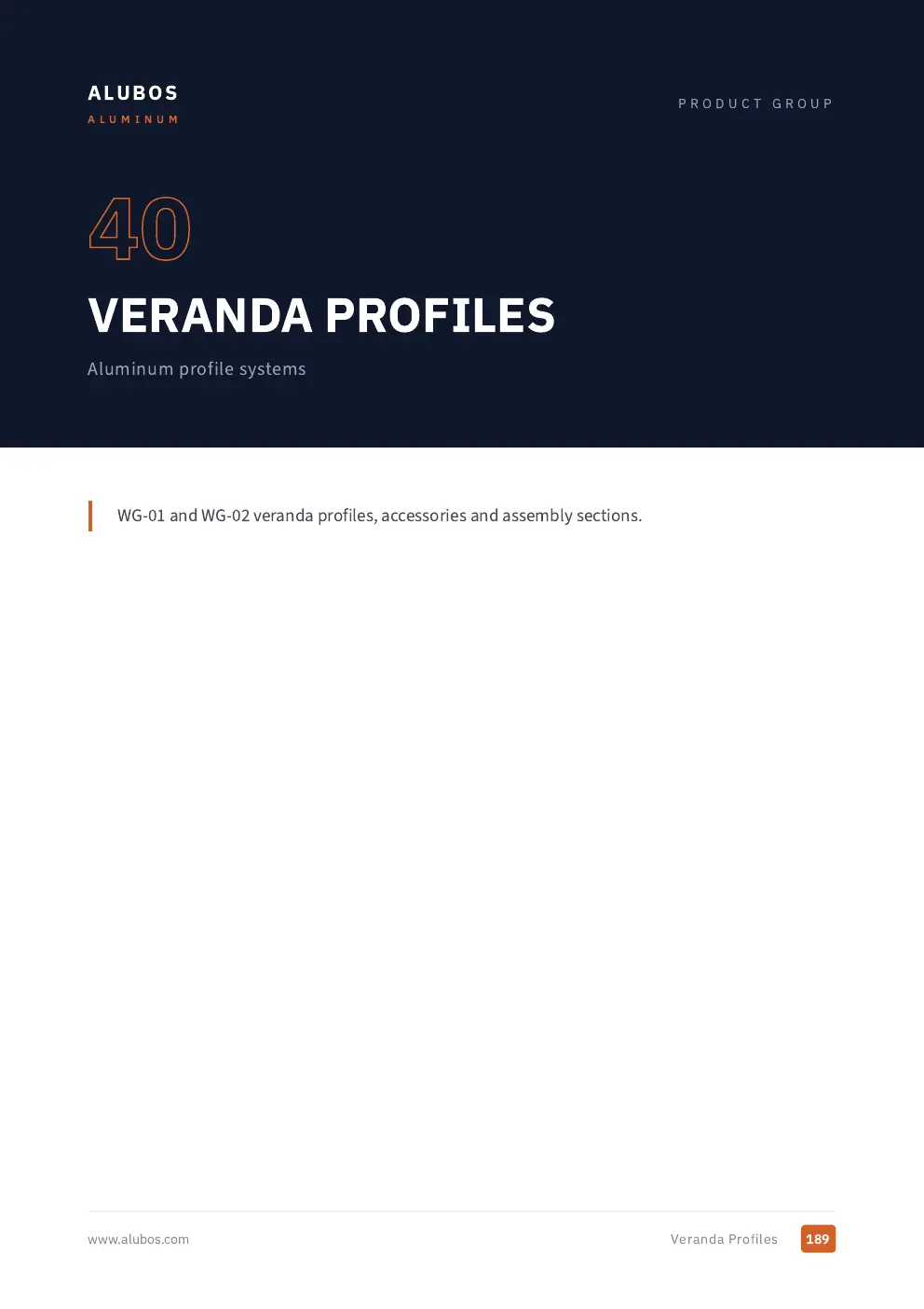 Katalog sayfası 189, Veranda Profilleri